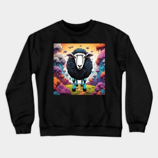 Black Sheep in a Rainbow world Crewneck Sweatshirt